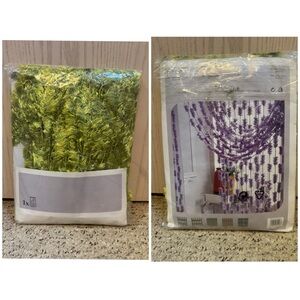 Vintage IKEA Y2K Fuzzy Green String Curtain Room Divider NWT 1 Curtain Available
